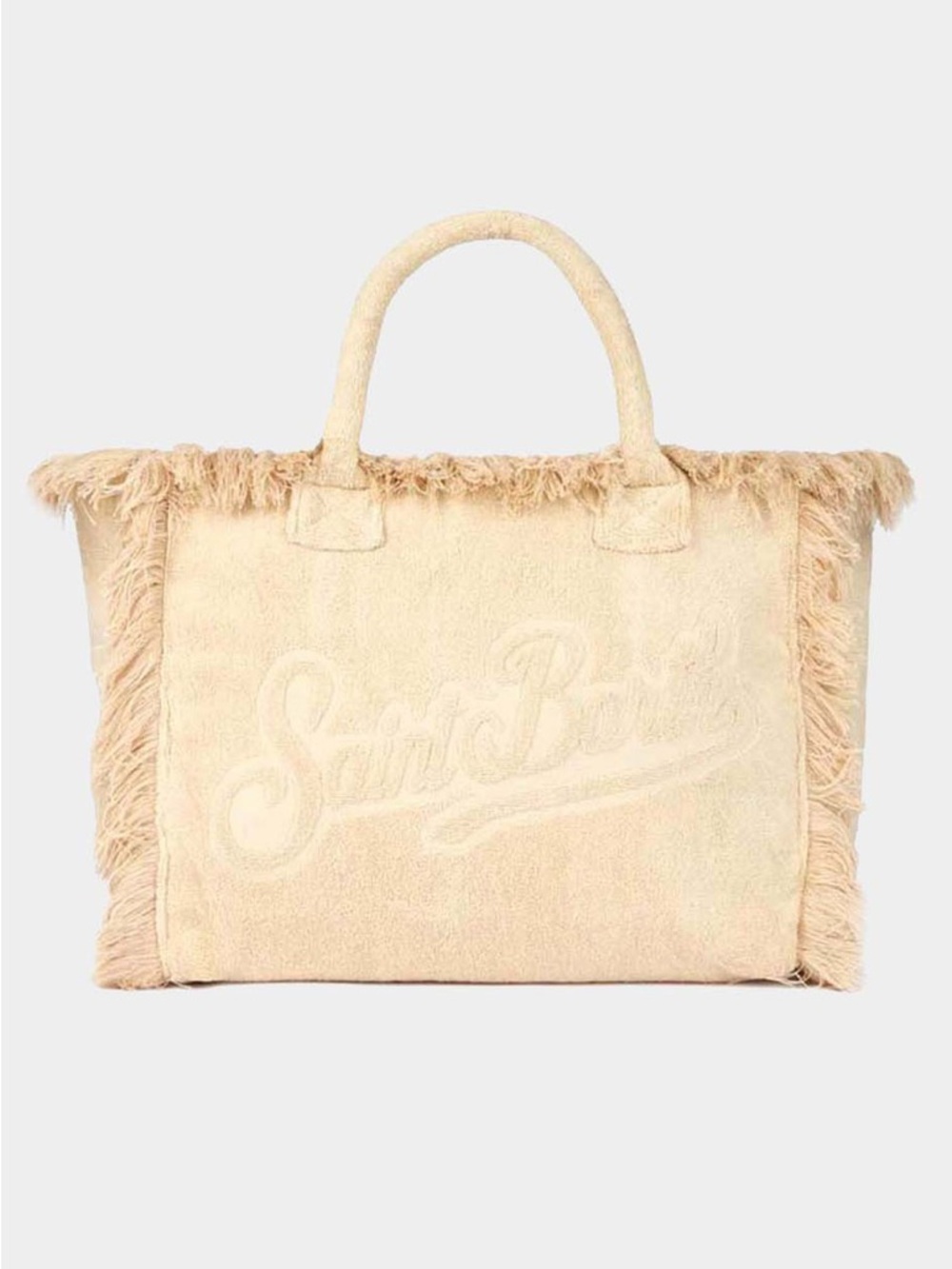 NWT 🆕 MC2 SAINT BARTH Terry Embossed Vanity Tote in Beige